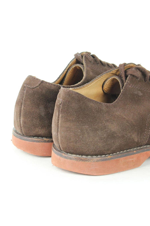 SUEDE PLAIN TOE SHOES / BROWN [SIZE: US9.5(27.5cm相当) USED]