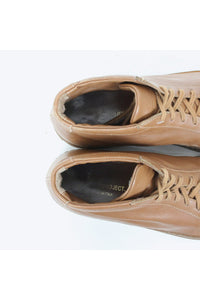ACHILLES MID LEATHER SNEAKERS / BROWN [SIZE: 43(26.5cm相当) USED]