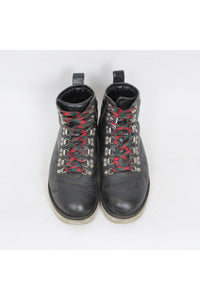 MADE IN ITALY LEATHER HIKING BOOTS / BLACK [SIZE: US6.5(24.5cm相当) USED]