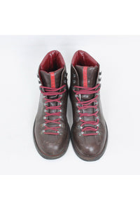 MADE IN ITALY LEATHER HIKING BOOTS / BROWN [SIZE: 39(24.5cm相当) USED]