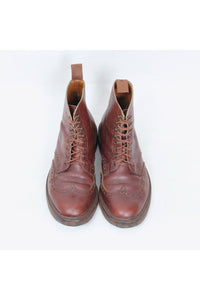 MADE IN ENGLAND WING-TIP LEATHER BOOTS / BROWN [SIZE: US7E(25cm相当) USED]