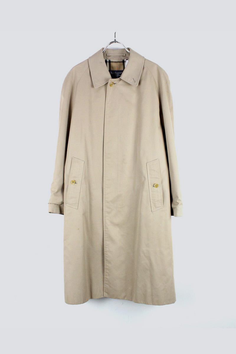 MADE IN ENGLAND 80-90'S BALMACAAN COAT / BEIGE [SIZE: 44 USED]