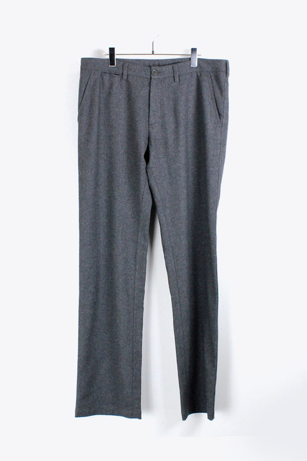 MADE IN ITALY WOOL SLACKS PANTS / GREY [SIZE:52 USED]