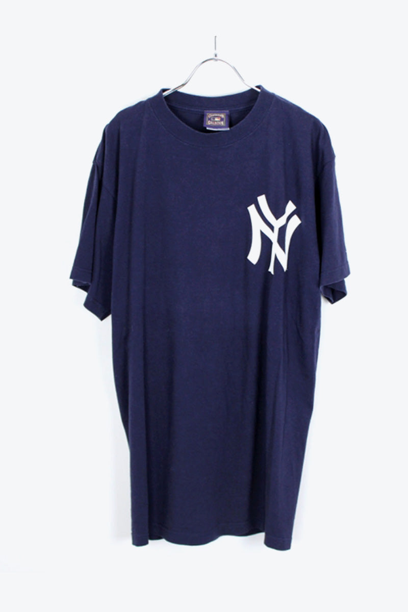 NY YANKEES 7 MANTLE T-SHIRT / NAVY [SIZE:XL USED]