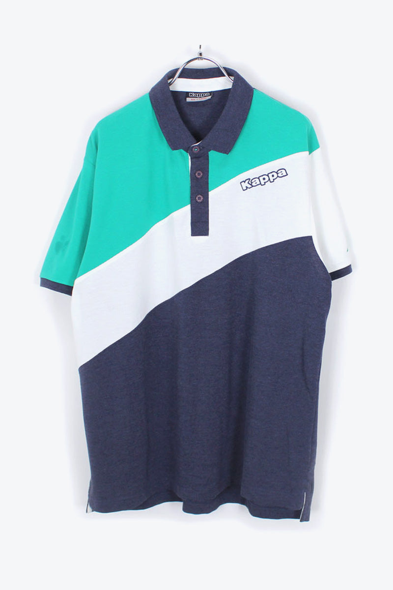 S/S POLO BORDER / GREEN/WHITE【사이즈:XXL USED】