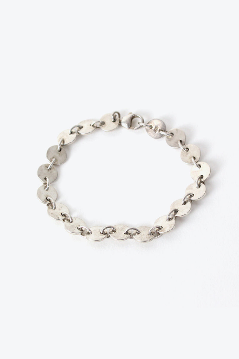 925 SILVER CHAIN BRACELET【ONE SIZE: USED】