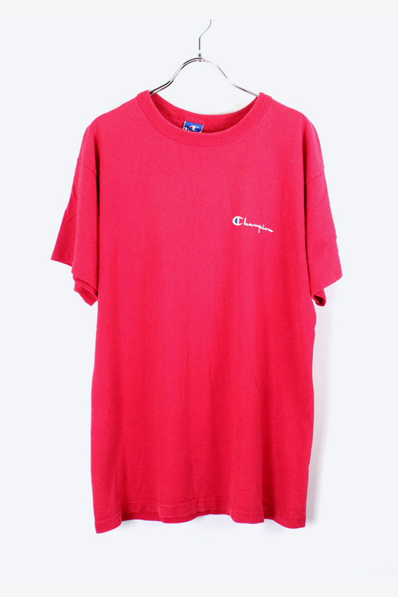 80'S S/S LOGO PRINT T-SHIRT / RED [SIZE:L USED]