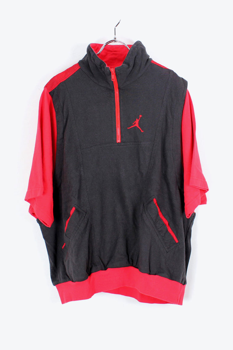 90'S AIR JORDAN S/S PULLOVER T-SHIRT / BLACK/RED [SIZE:L相当 USED]