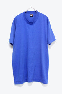 MADE IN USA PLAIN T-SHIRT / BULE [SIZE:M相当 USED]