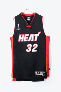 90'S HEAT SHAQ O'NEAL GAME SHIRT / BLACK/RED [SIZE:M USED]