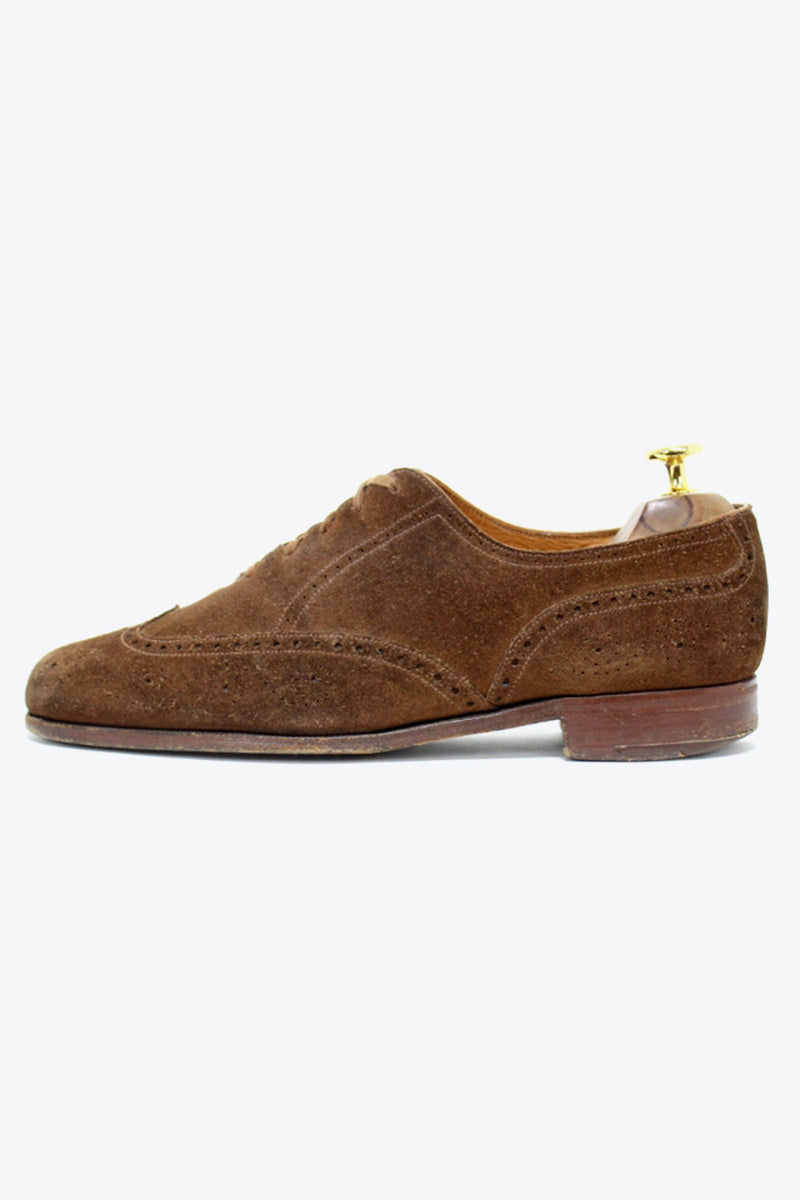 SUEDE WINGTIP SHOES / BROWN [SIZE: US7D(25cm) USED]