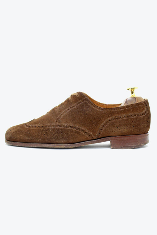 SUEDE WINGTIP SHOES / BROWN [SIZE: US7D(25cm) USED]