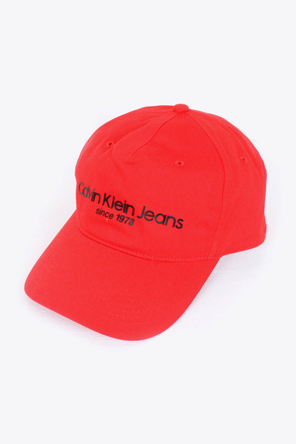 COTTON TWILL LOGO CAP / RED [SIZE: O/S NEW][30% OFF]