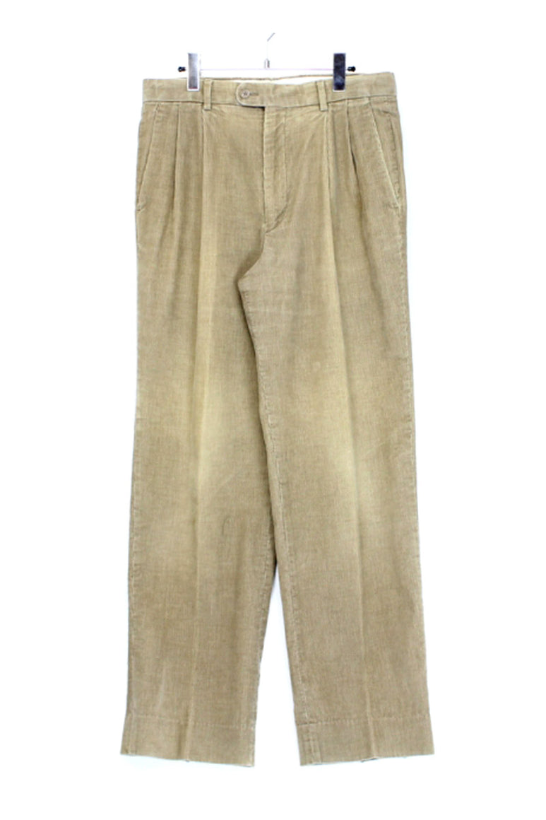 WIDE CORDUROY PANTS / BEIGE【SIZE:W32L30 USED】