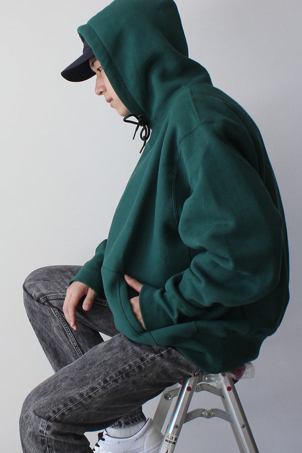 MADE IN USA #232 12OZ CROSS-KNIT PULLOVER HOODED / GREEN
