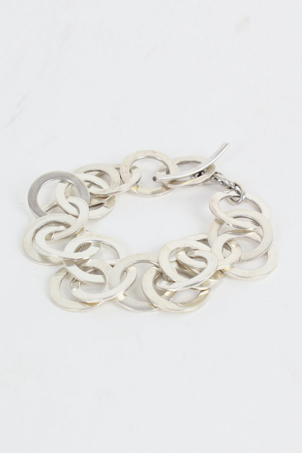 SILVER BRACELET T-BAR [SIZE:ONE SIZE, USED]