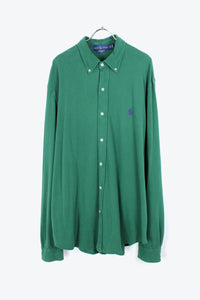 L/S KANOKO SHIRT / GREEN [SIZE: XL USED]