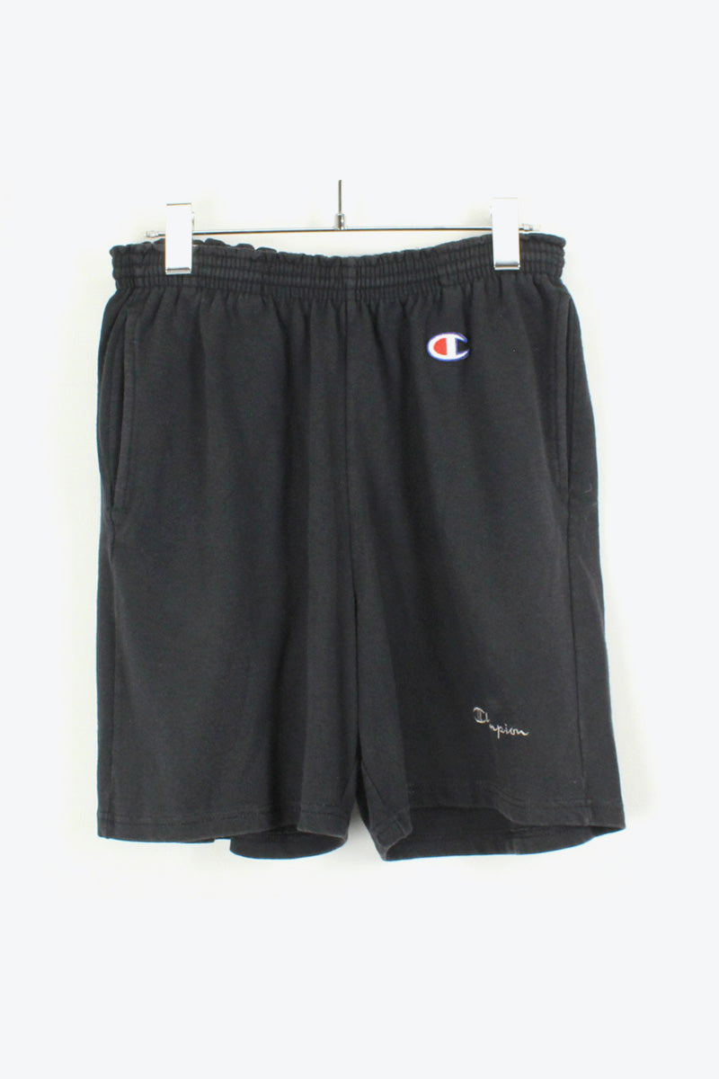 ONE POINT LOGO TRAINING SHORTS / BLACK [SIZE: L USED]