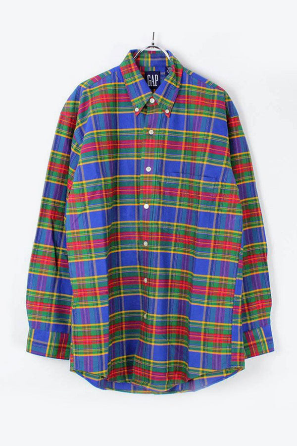 90'S CHECK SHIRT / MULTI [SIZE: S DEADSTOCK/NOS]