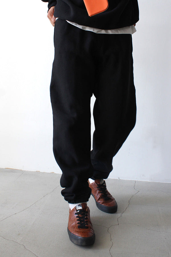 MADE IN USA #233 12OZ CROSS-KNIT SWEAT PANTS / BLACK