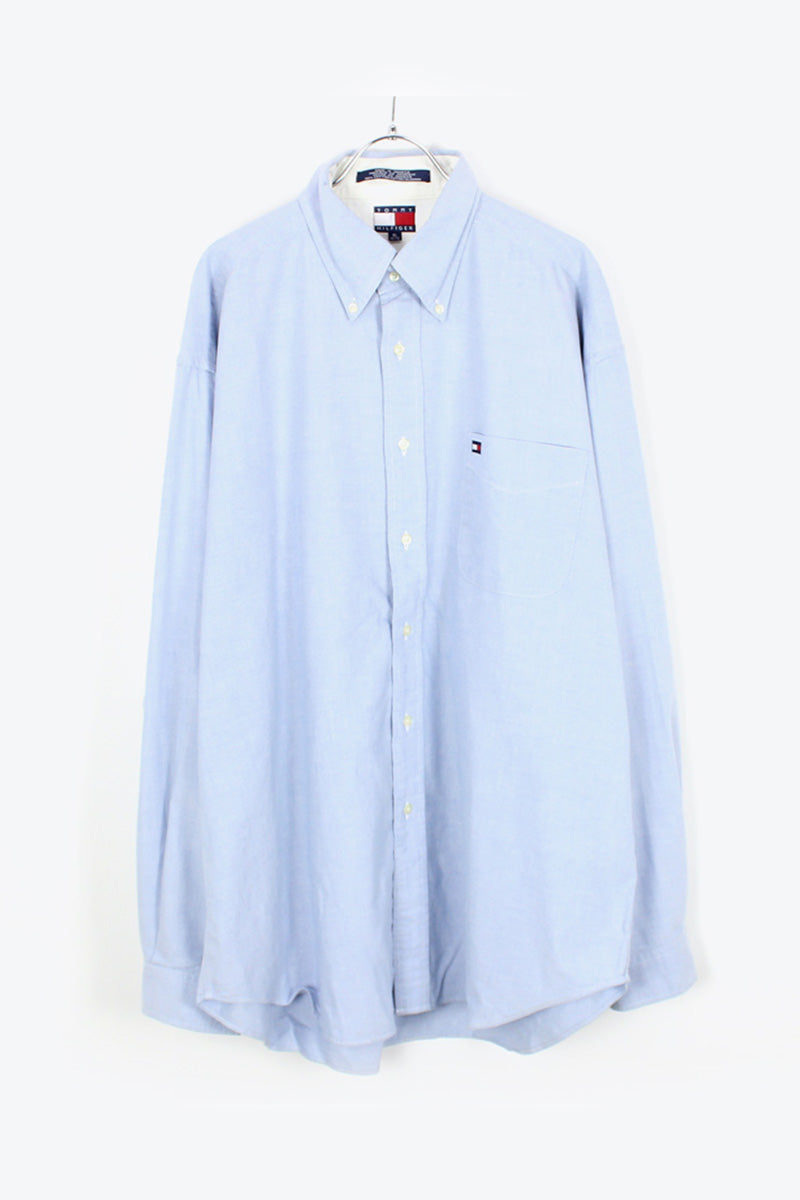 90'S L/S BD OXFORD SHIRT / SAXE BLUE [SIZE: XL USED]