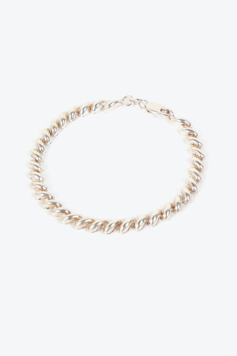 925 SILVER CHAIN BRACELET【ONE SIZE: USED】