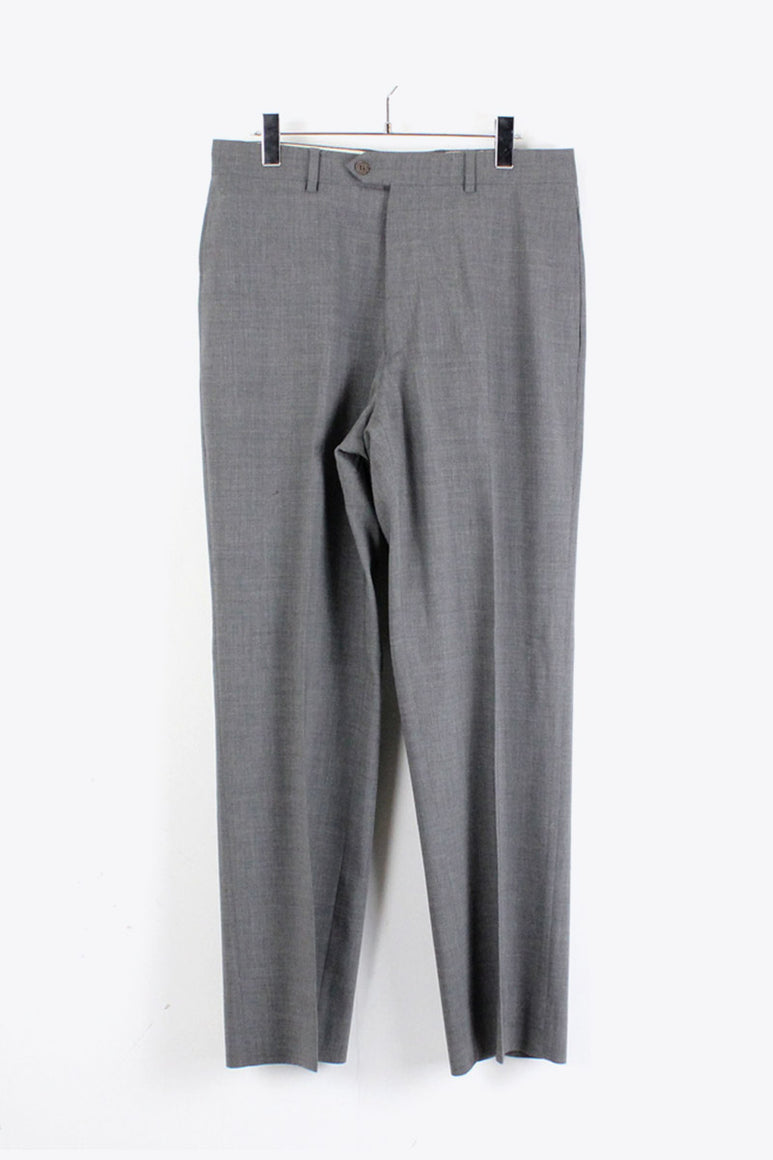 WOOL SLACKS PANTS / GREY [SIZE:L USED]