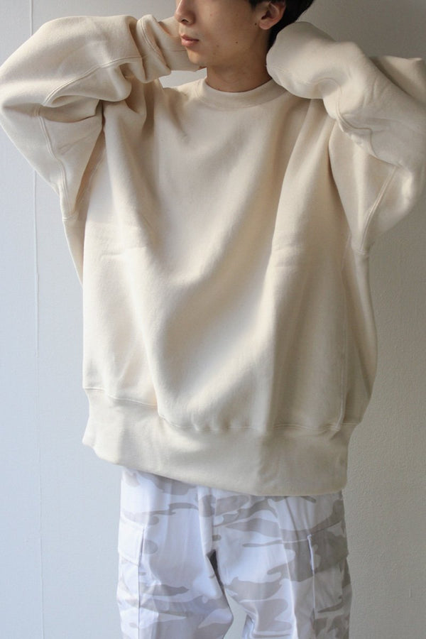 MADE IN USA #234 12OZ CROSS-KNIT CREW NECK SWEAT SHIRT / NATURAL