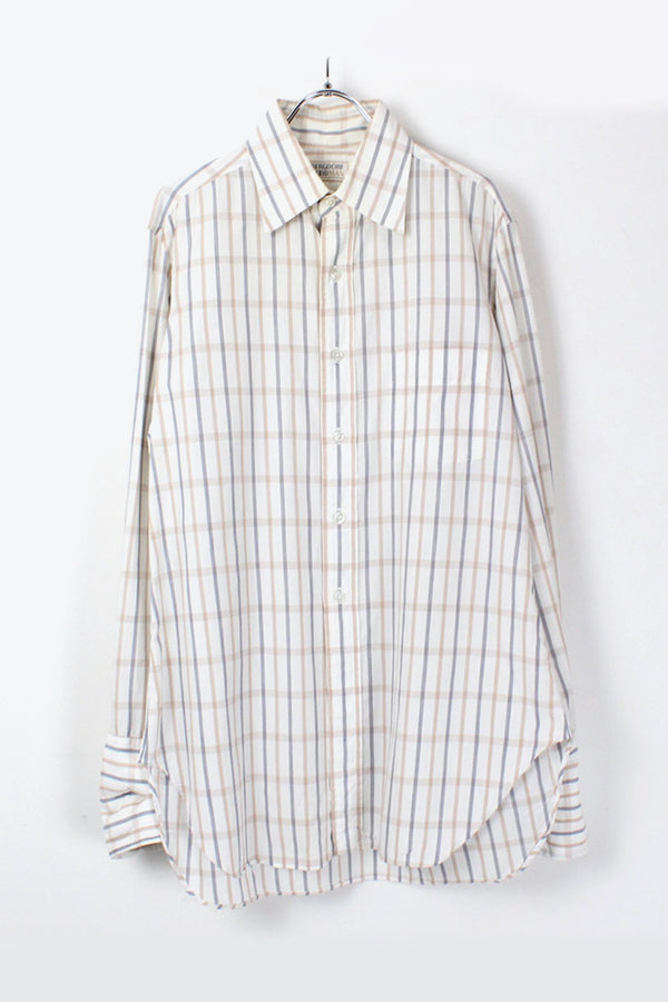80'S L/S CHECK SHIRT / MULTI [SIZE: M相当 USED]