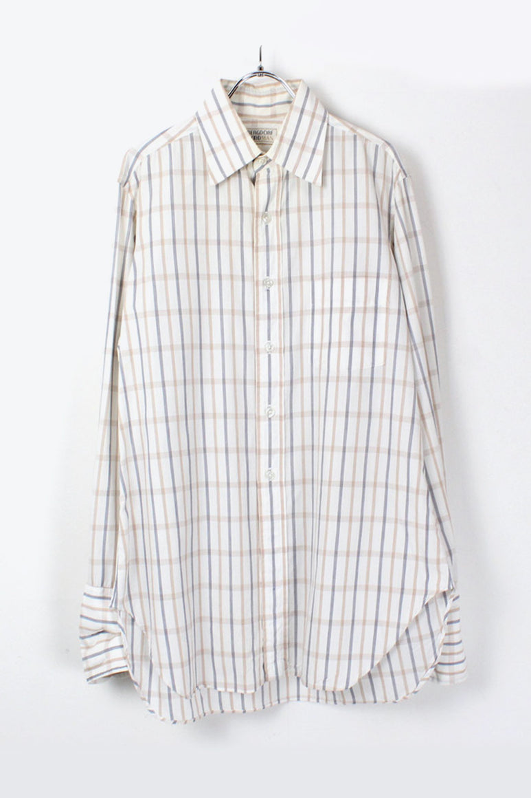80'S L/S CHECK SHIRT / MULTI [SIZE: M相当 USED]