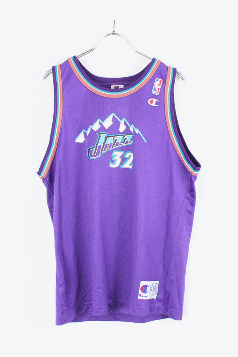 90'S JAZZ GAME SHIRT / PURPLE/MULTI [SIZE:XL USED]