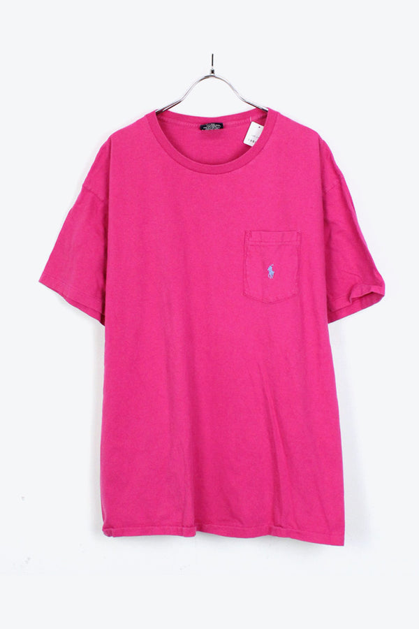 MADE IN USA 90'S ONE POINT T-SHIRT/ PINK [SIZE: L USED]