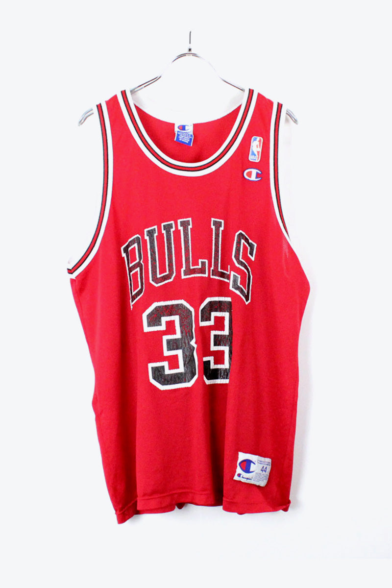 90'S BULLS 31 SCOTTIE PIPPEN GAME SHIRT / RED [SIZE:S相当 USED]