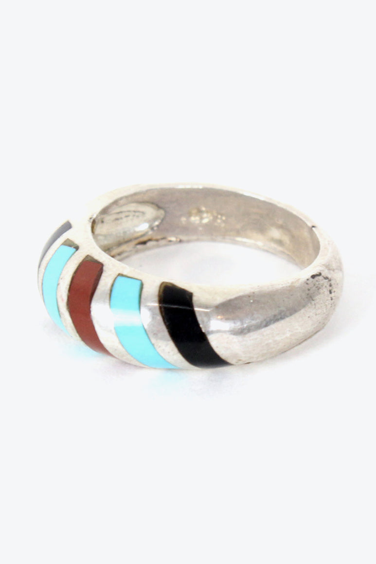 925 SILVER RING TURQUOISE STONE【SIZE: 13号相当 USED】