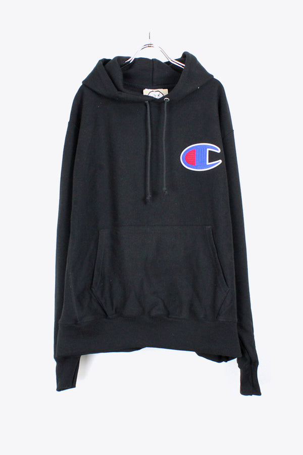 REVERSE WEAVE SWEAT HOODIE / BLACK [70%OFF]
