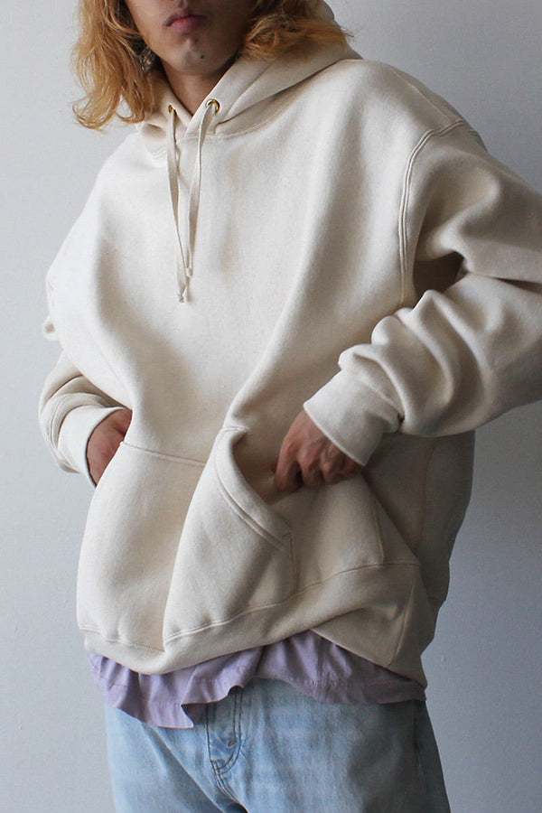 MADE IN USA #232 12OZ CROSS-KNIT PULLOVER HOODED / NATURAL