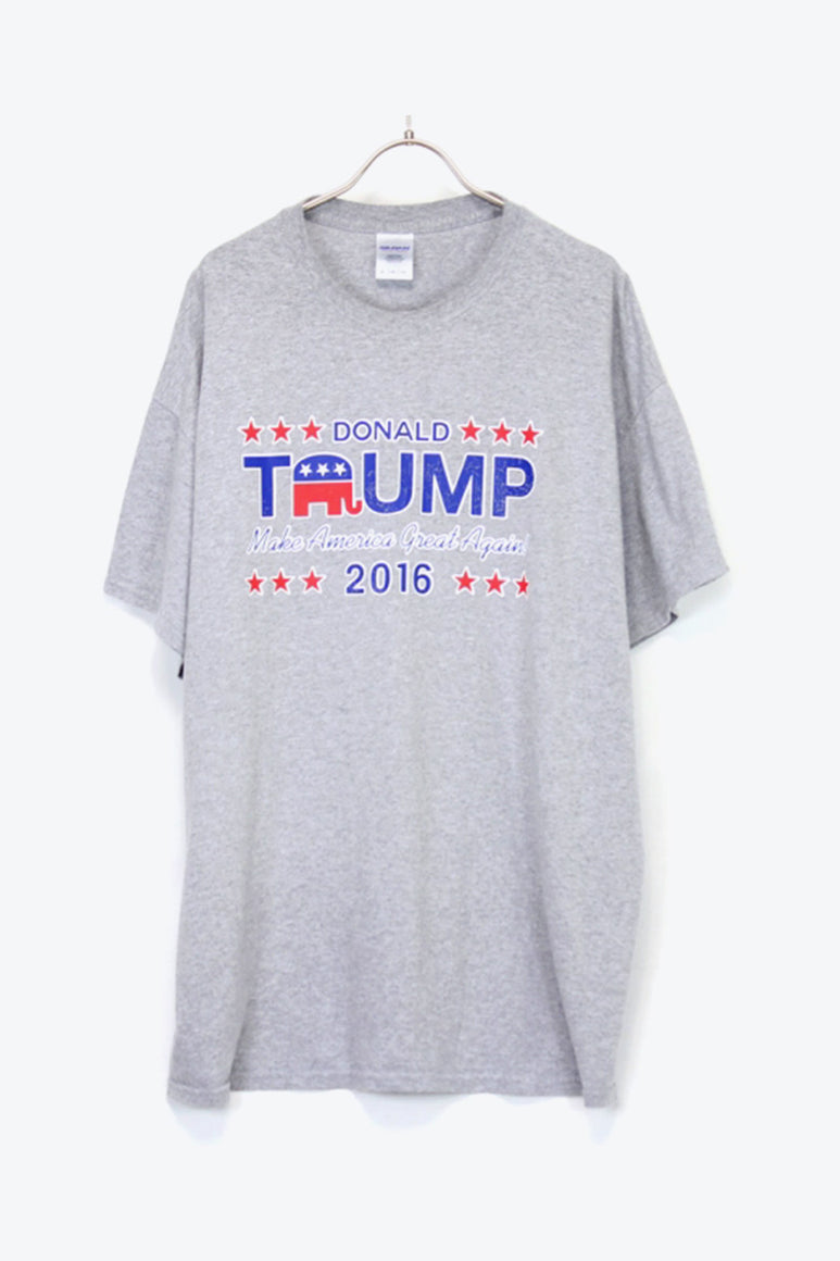 DONALD TRUMP T-SHIRT / GRAY [SIZE:XL USED]