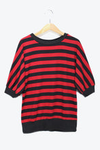 画像をギャラリービューアに読み込む, MADE IN USA HALF RAGLAN SLEEVE BORDER T-SHIRT / RED/BLACK [SIZE:M USED]
