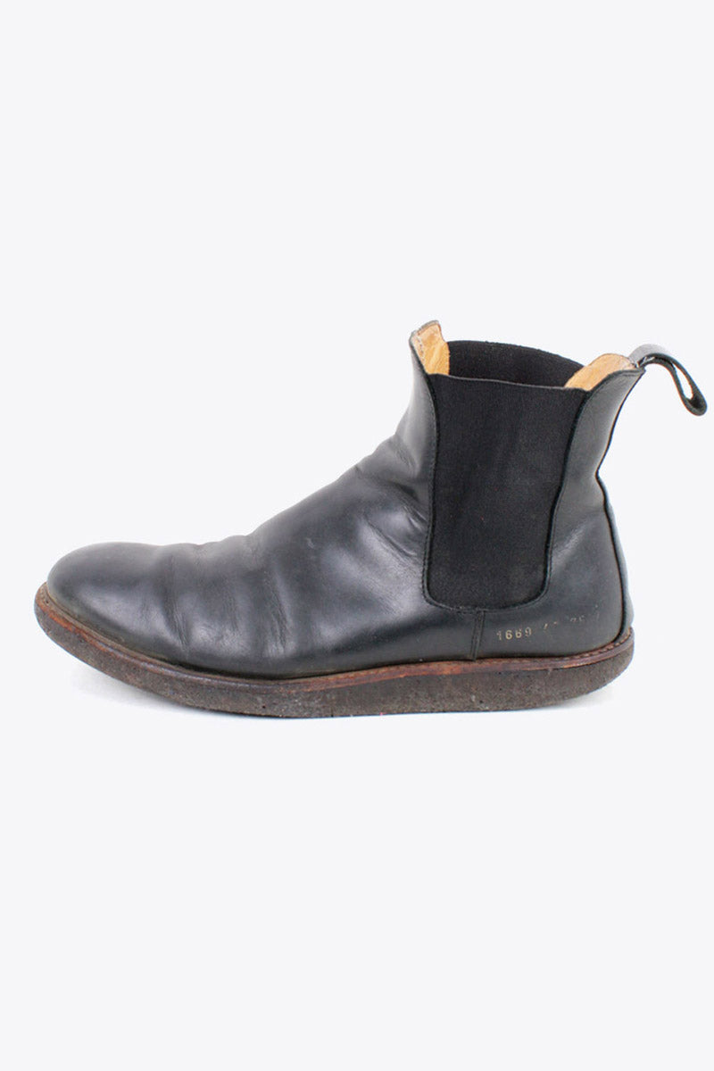 MADE IN ITALY CHEALSEA BOOTS / BLACK [SIZE: 40(25.5cm相当) USED]