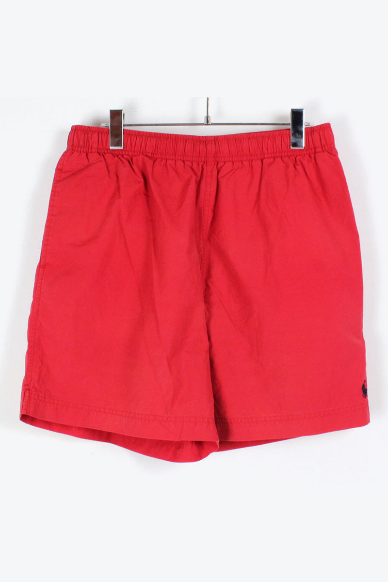 90'S SWIM SHORTS / RED [SIZE: L USED]