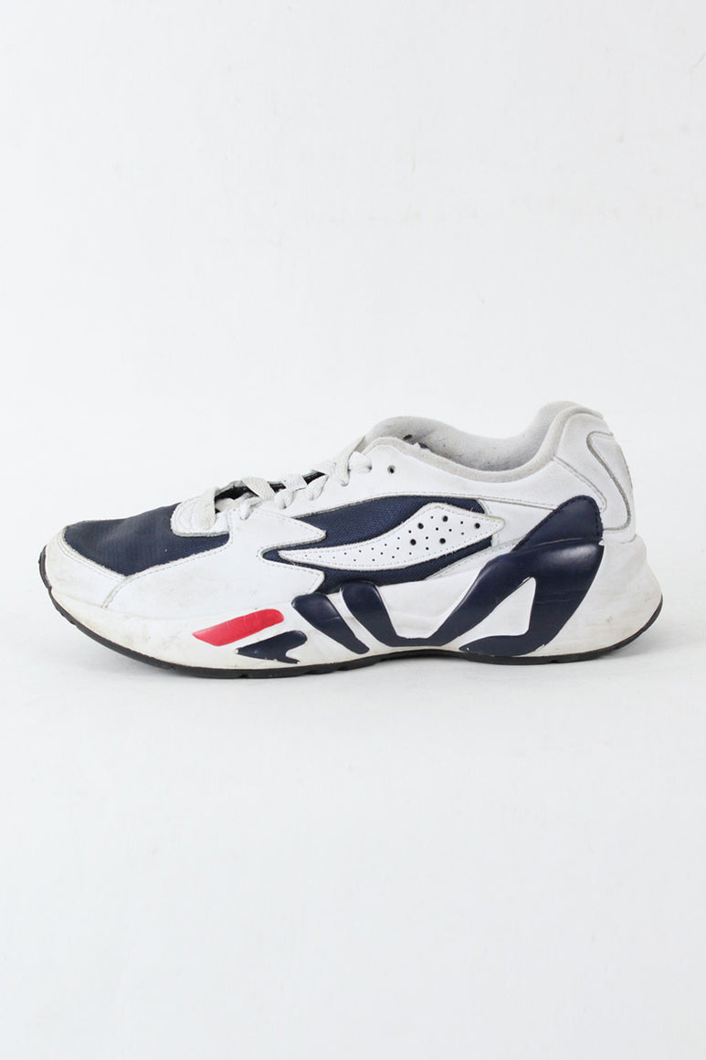 RUNNING SNEAKERS / WHITE NAVY [SIZE: US8(26cm) USED]