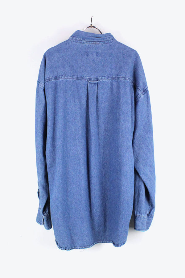 90'S L/S DENIM SHIRT / INDIGO [SIZE: L USED]