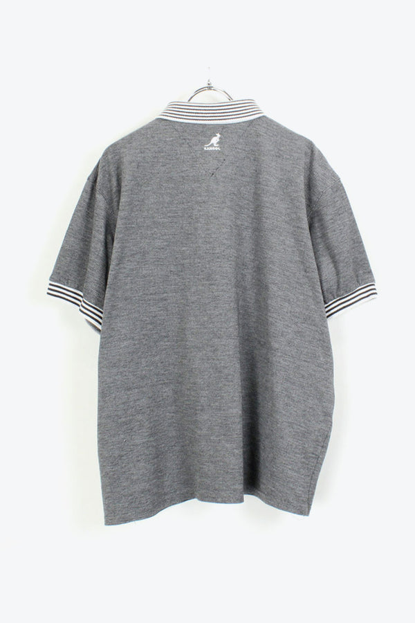S/S POLO SHIRT / GREY【SIZE:XXL USED】