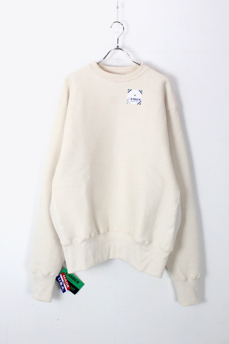 MADE IN USA #234 12OZ CROSS-KNIT CREW NECK SWEAT SHIRT / NATURAL
