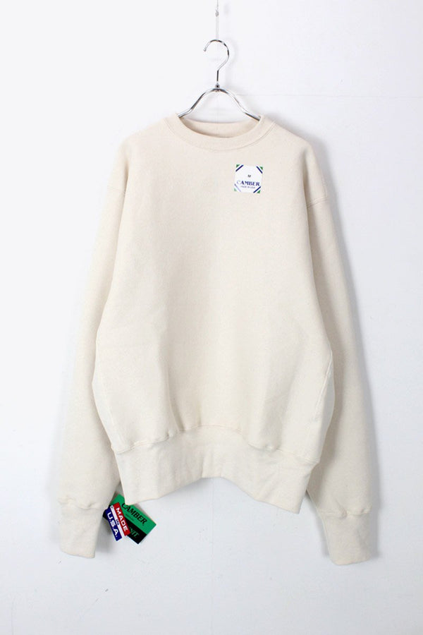 MADE IN USA #234 12OZ CROSS-KNIT CREW NECK SWEAT SHIRT / NATURAL