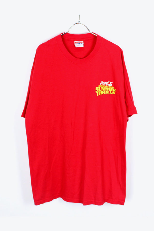 COCA COLA T-SHIRT / RED [SIZE:XL USED]