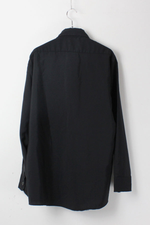 MADE IN USA L/S FLAP POCKET SHIRT / BLACK【SIZE:L相当 USED】