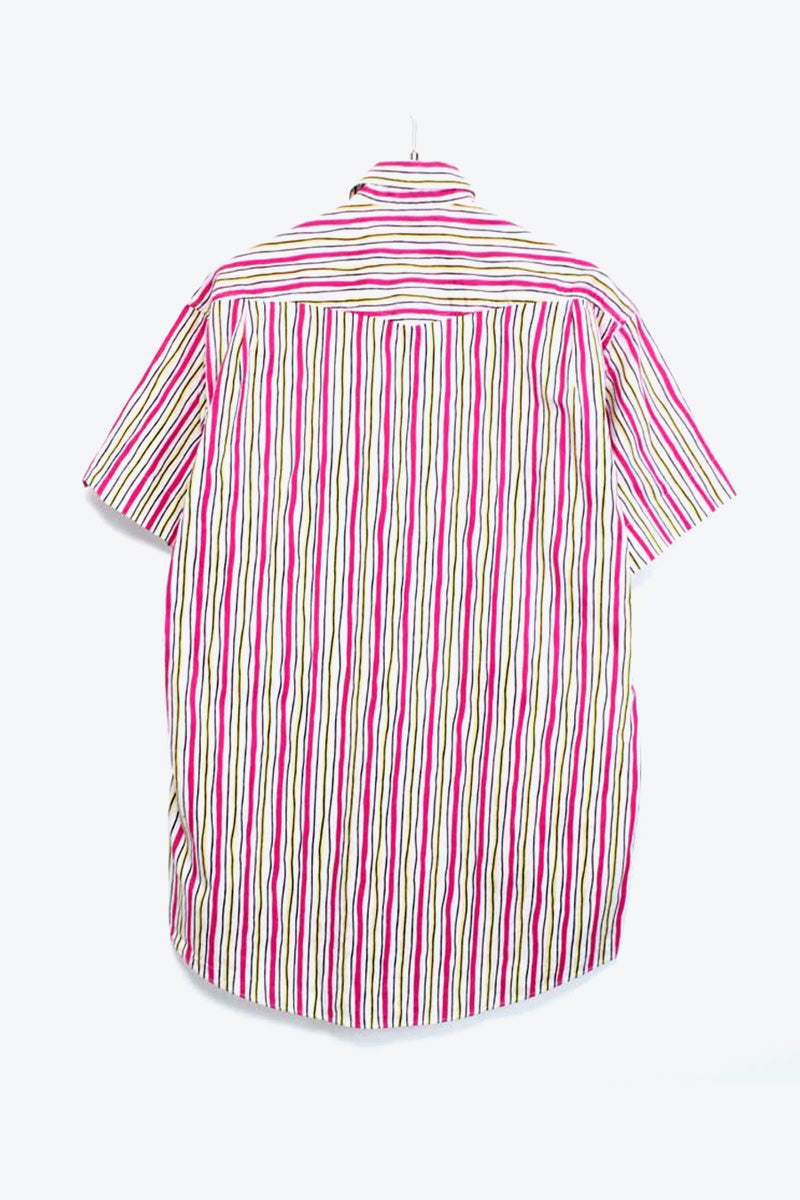 S/S 스트라이프 셔츠 / WHITE/PINK【SIZE:S USED】
