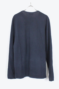 MADE IN ITALY L/S TEE SHIRT / NAVY [SIZE: S USED]