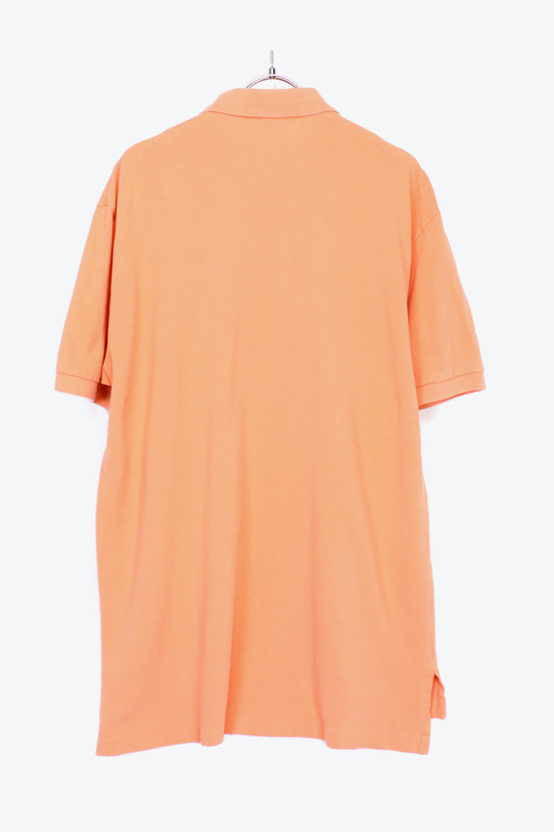 S/S EMBROIDERY LOGO POLO SHIRT / SALMON PINK【SIZE:L USED】